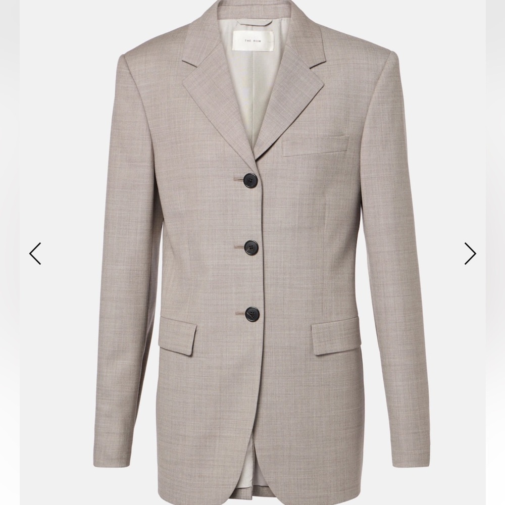The Row Selene beige wool blazer, size 2